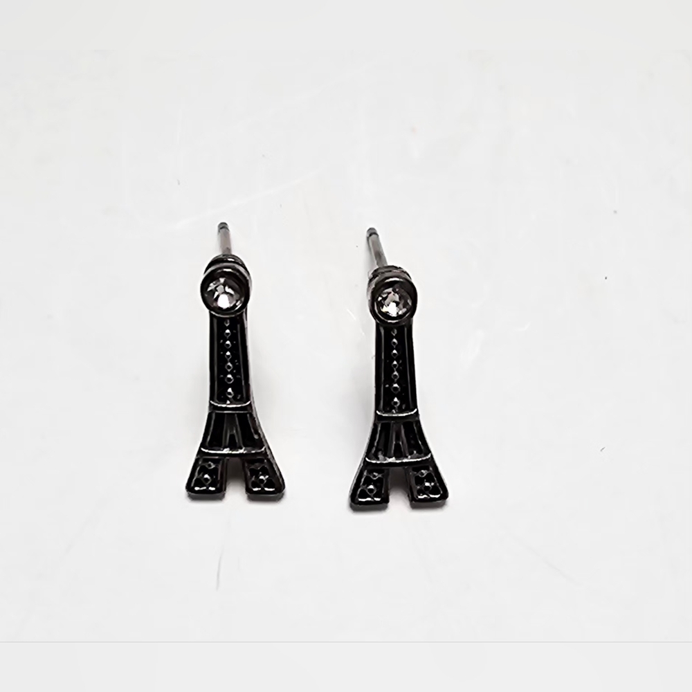 Fashion Jewelry Black Eiffel Tower Earrings